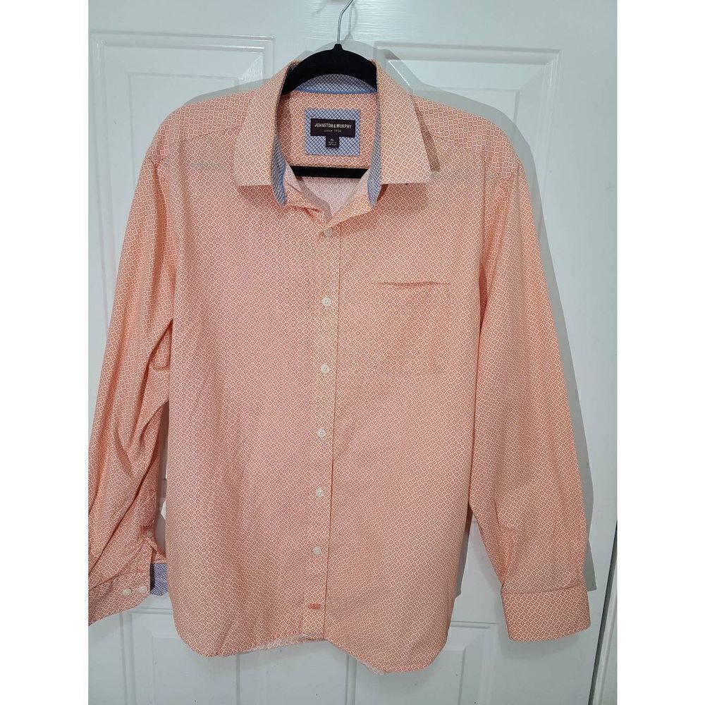 Johnston & Murphy Men's Orange Polo-shirts double sided cuff